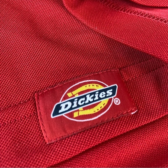 NEW! DICKIES Mens Solid Red Short Sleeve Performance Polo Shirt - Picture 12 of 12